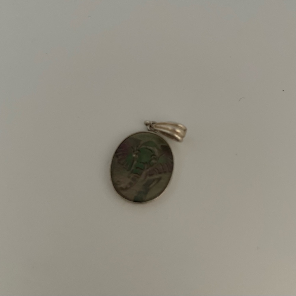 Elephant Pendant Zarah Sterling Silver (925) Iridescent Stone Artistic Animal